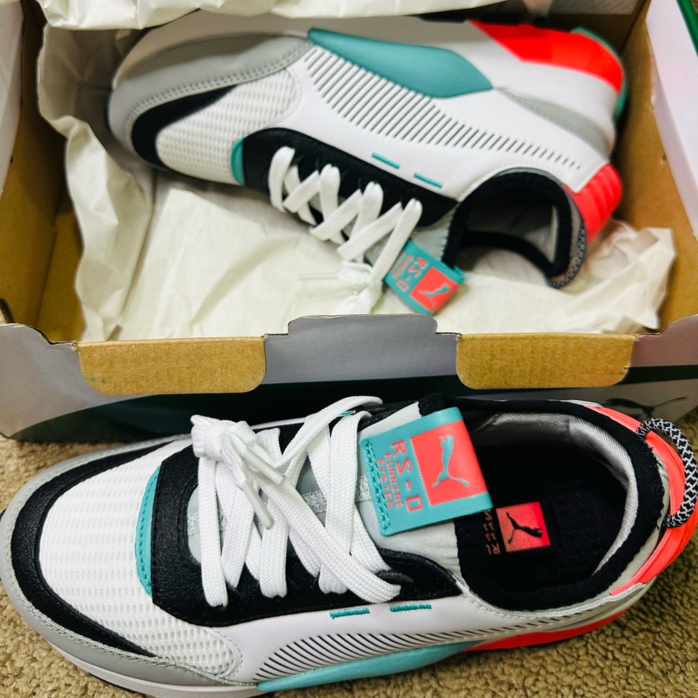 RS-0 L MeshMix Wn’s size 6 white-puma black high rise